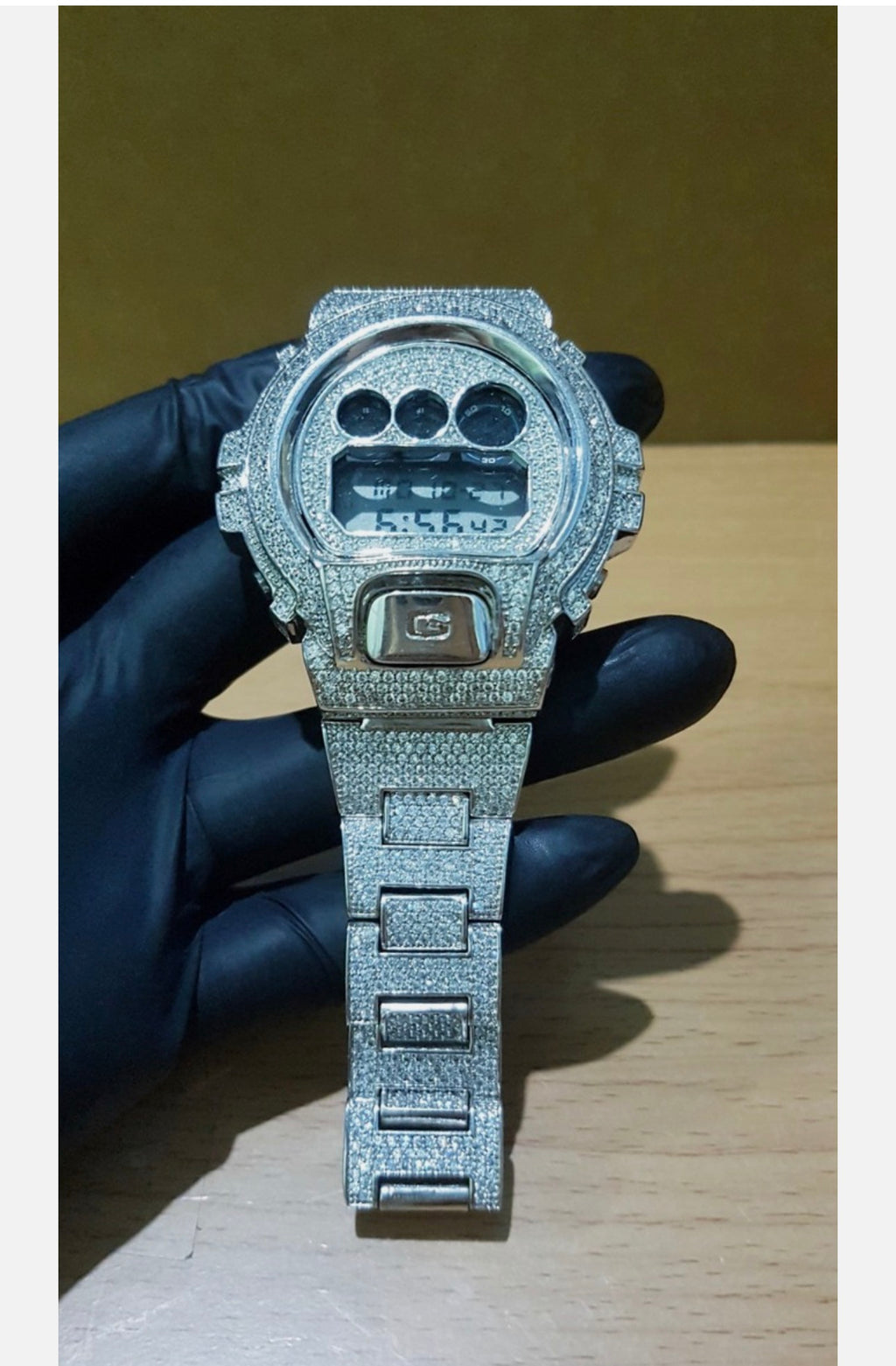 Custom G-SHOCK DW-6900 Daimond Iced out Luxury Pimp HipHop Edition One of a Kind