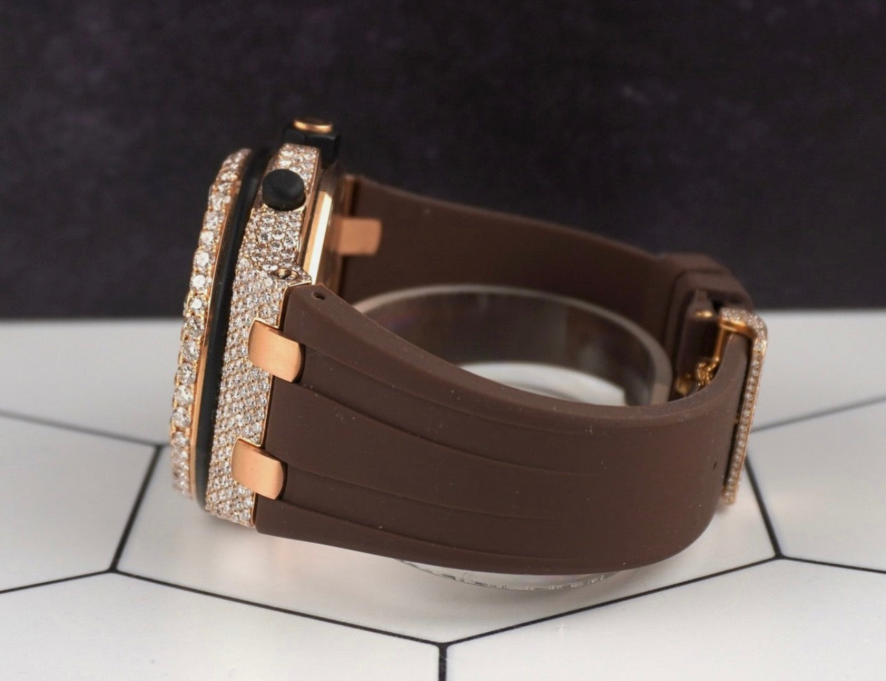 Audemars Piguet 42mm Royal Oak Offshore 18k Rose gold 17ct Diamond Watch 26470OR