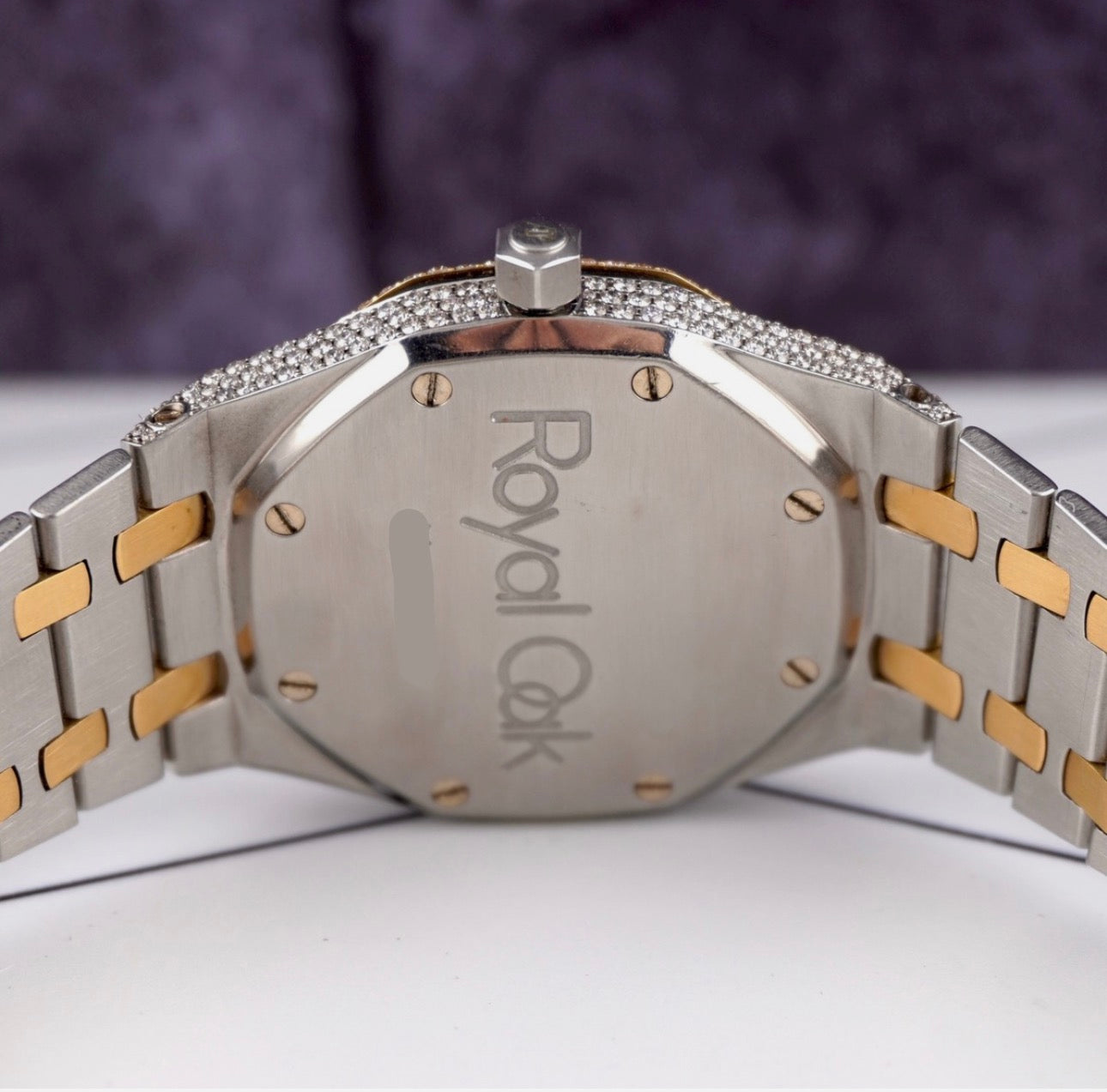 Audemars Piguet Royal Oak 2-Tone Gold 36mm Iced Out 15ct Diamonds 25572SA