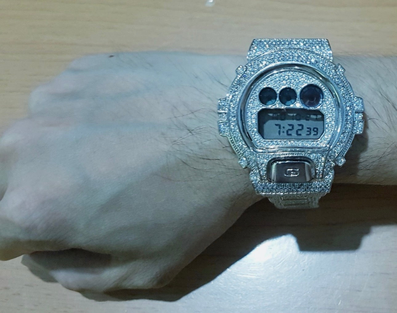 Custom G-SHOCK DW-6900 Daimond Iced out Luxury Pimp HipHop Edition One of a Kind