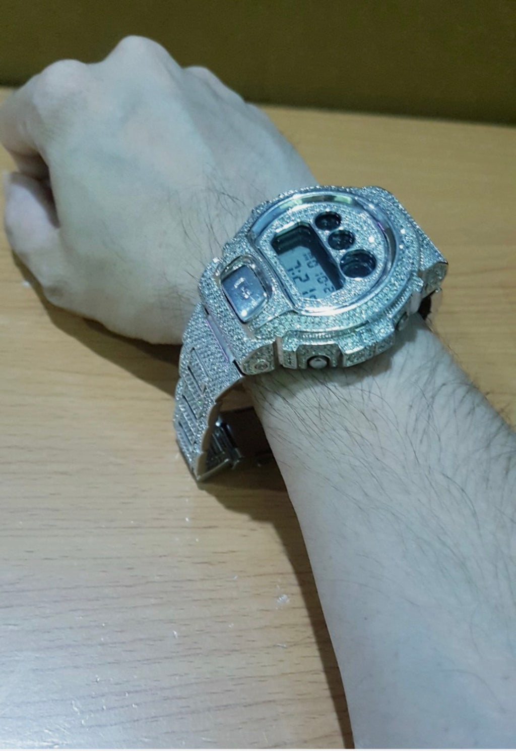 Custom G-SHOCK DW-6900 Daimond Iced out Luxury Pimp HipHop Edition One of a Kind