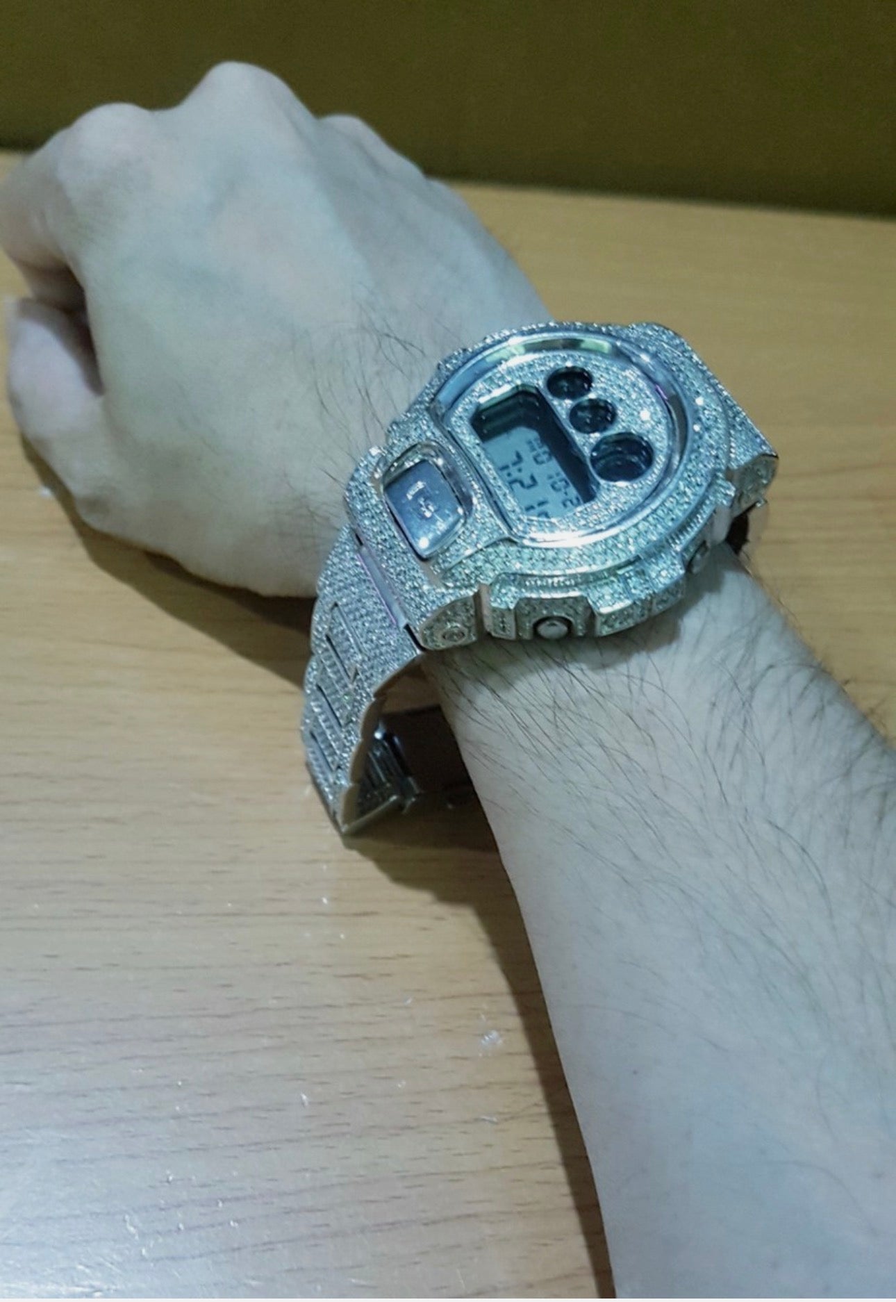 Custom G-SHOCK DW-6900 Daimond Iced out Luxury Pimp HipHop Edition One of a Kind