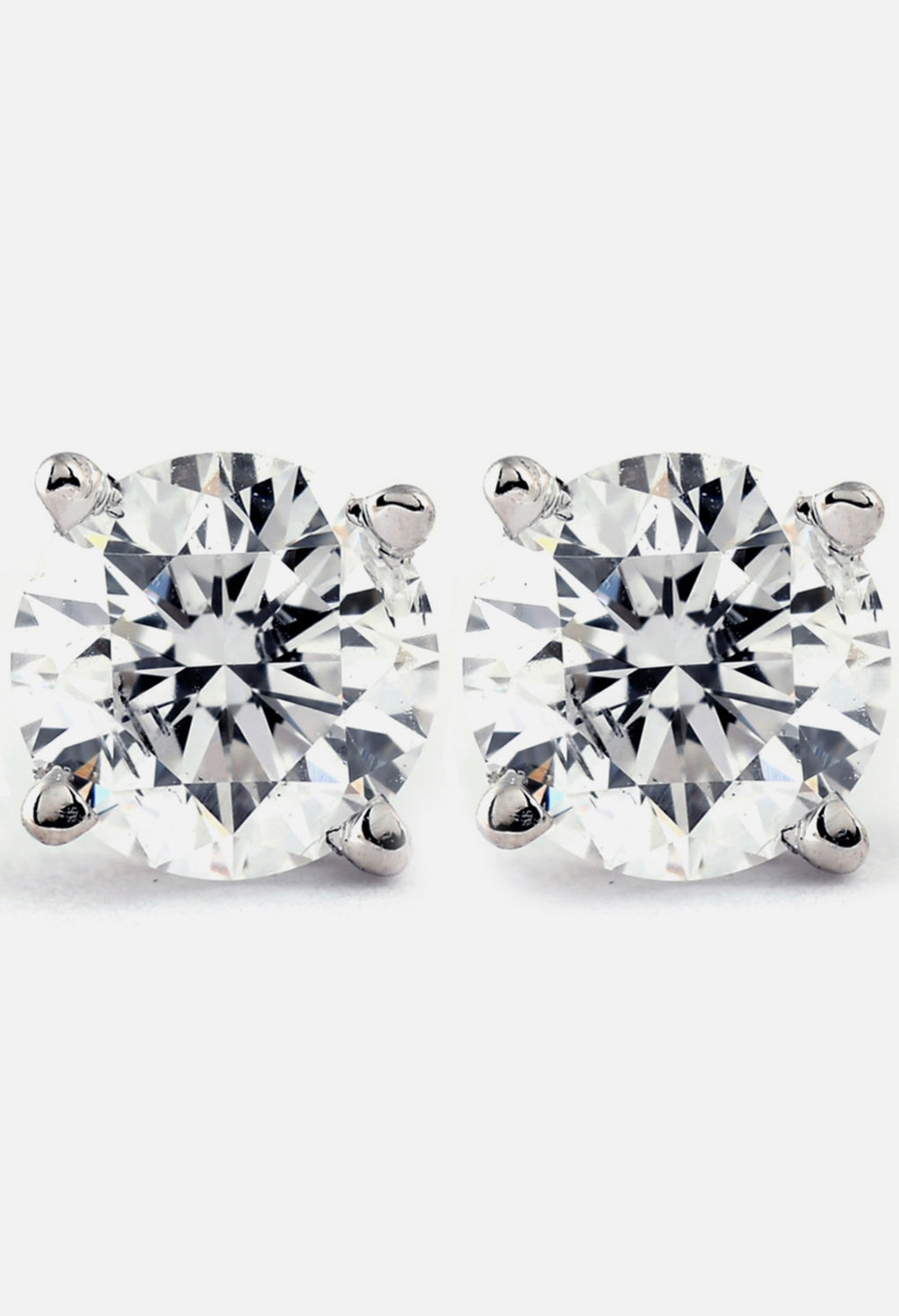 1/4 - 2 Ct T.W. Natural Diamond Studs in 14k White or Yellow Gold