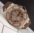 Audemars Piguet 42mm Royal Oak Offshore 18k Rose gold 17ct Diamond Watch 26470OR