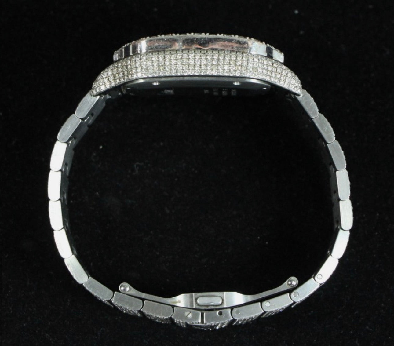 Cartier Santos - Iced Out - 11ct Diamonds - Arabic Numerals - Men's Watch