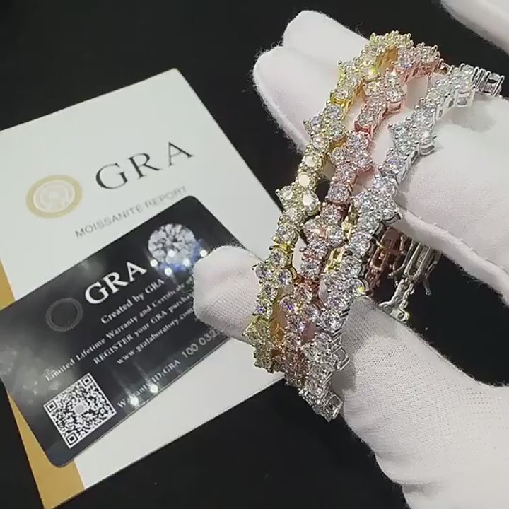 Moissanite Bracelet with certification