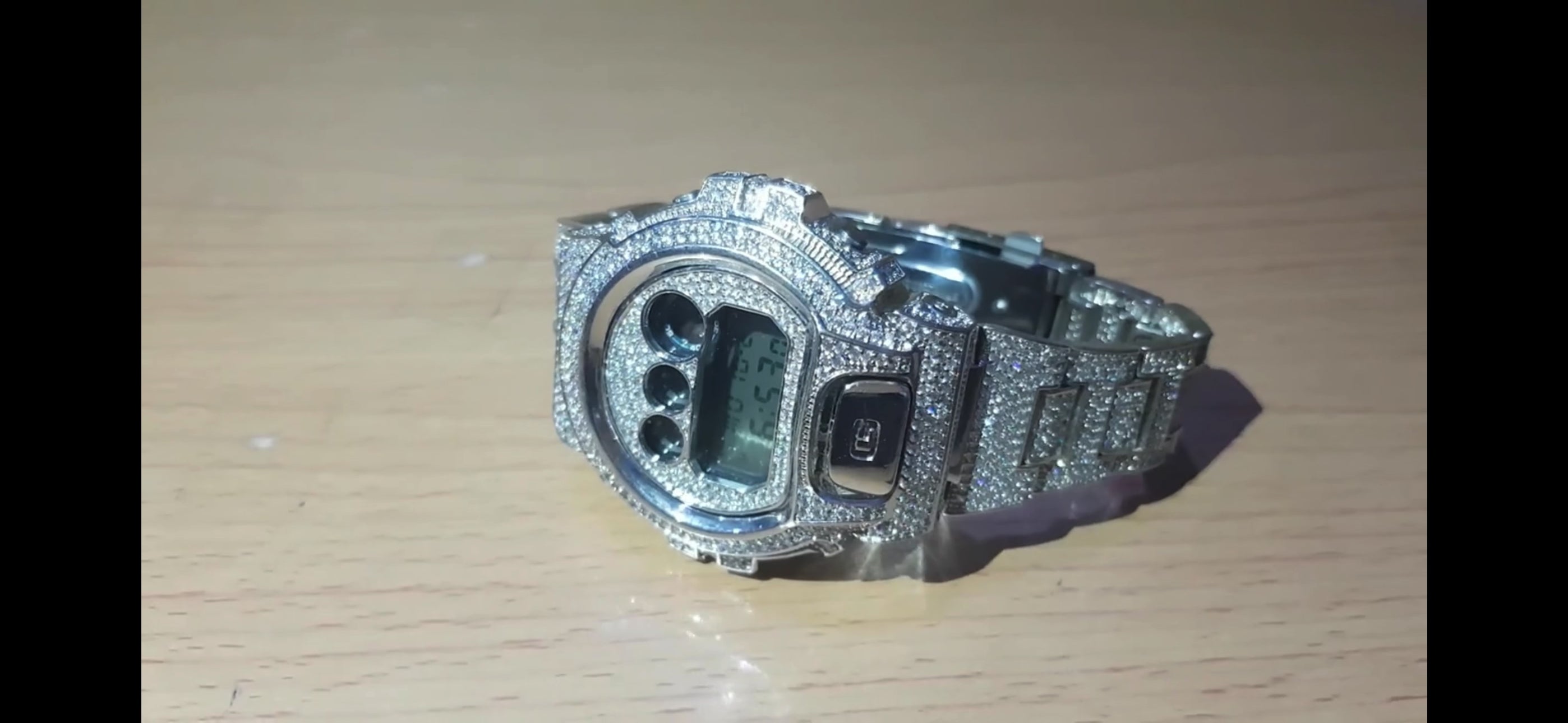 Custom G-SHOCK DW-6900 Daimond Iced out Luxury Pimp HipHop Edition One of a Kind
